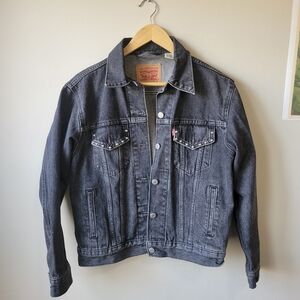 Levi's Womens Trucker Black Denim Jacket Size M